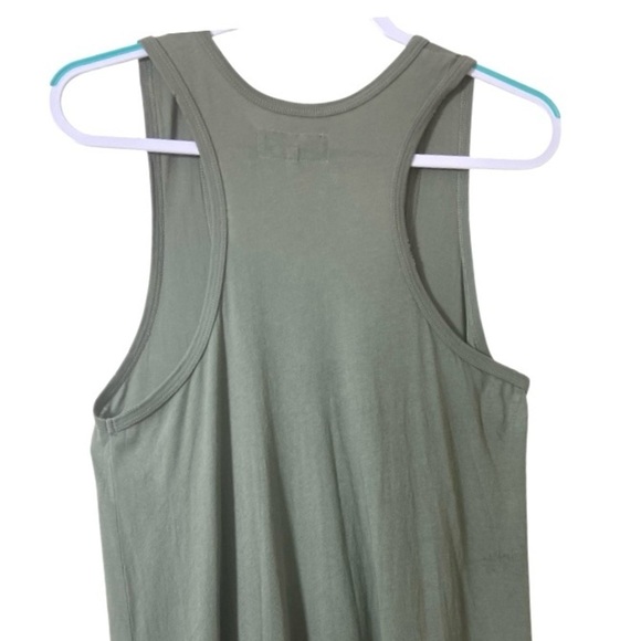 the GREAT. Green 100% Cotton Midi Maxi Tank Dress Casual Sz 2 or US Medium 8/10 - Picture 9 of 10